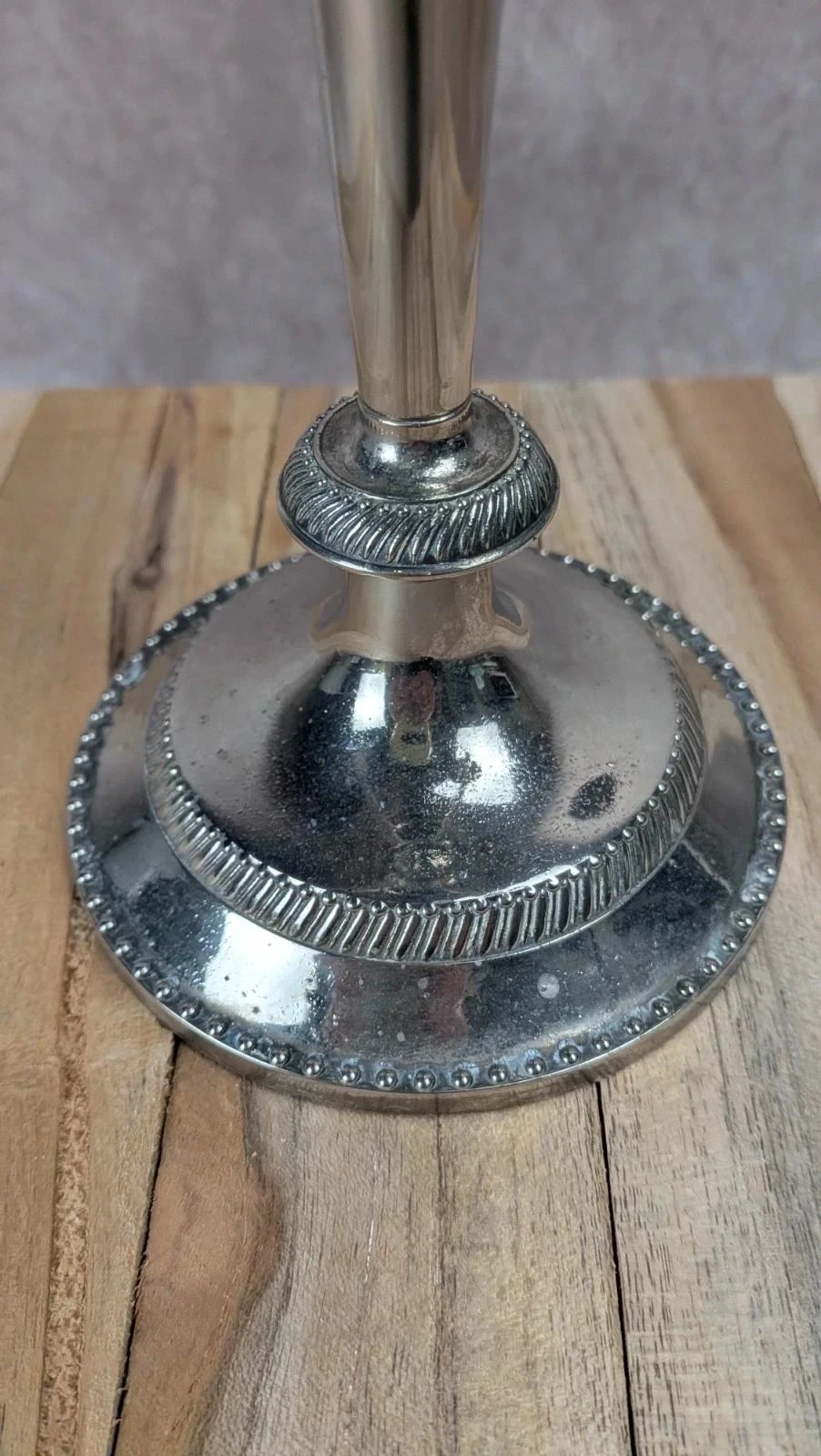 Candelabro antiguo de metal argenté de 5 luces – photo 2